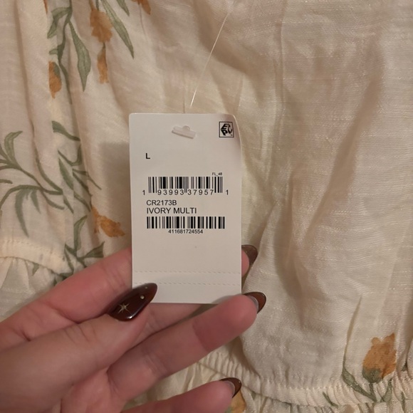 NWT Blu Pepper Cream Floral Maxi Dress - Picture 7 of 8